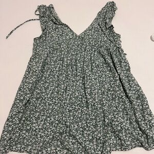 Floral Green Women's Dress